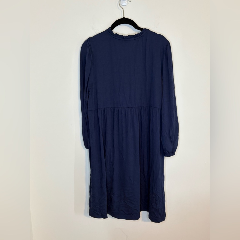 Wonderly Long Sleeve V-neck Navy Blue Knee Length Dress NWT Size XL - Picture 5 of 7